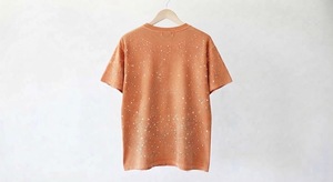 เสื้อยืดแขนสั้นผู้ชายลายจุดสีส้มทรงปกติคอกลมลำลองระบายอากาศได้ดีเสื้อยืดคุณภาพสูงสำหรับผู้ชาย - Product Image 2
