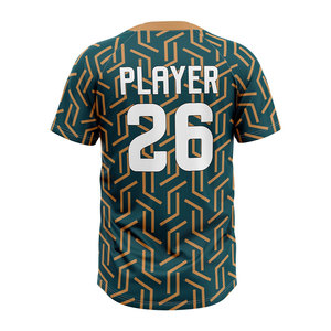 Camiseta de Béisbol Personalizada con 2 Botones, Uniforme de Equipo Sublimado con Nombre, Número y Logotipo para Partidos de Liga - Product Image 3