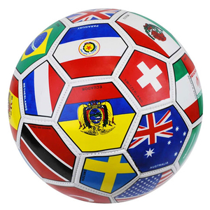 Balón de Fútbol WEMBLEY SPORTS Modelo WS-SB-F55-041 de PVC de 2.7 mm de Grosor para Entrenamiento Juvenil y Adulto con Banderas Nacionales para Uso en Interiores/Exteriores - Product Image 1