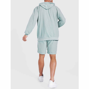 Conjunto Deportivo Unisex Infield Gear, Sudadera con Cierre de Cremallera Gris, Corte Holgado Informal, Cintura Elástica, Bolsillos Laterales, Algodón Ligero - Product Image 2