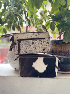 High Quality Cowhide Leather Toiletry Organizer Women Genuine Cowhide Leather Storage <b>Makeup</b> Bags Travel Cosmetic Bags - Product Image 6