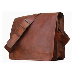 Maletín para Portátil de Cuero Genuino Marrón para Hombre, Bolsa de Mensajero Hecha a Mano para Oficina, para Pedidos al por Mayor - Product Image 1