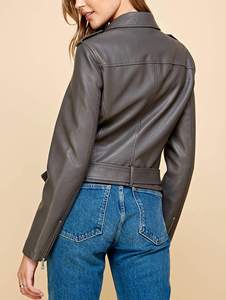 Chaqueta de Cuero para Mujer, Diseño Exclusivo y Popular, Chaqueta Sólida de Cuero para Mujeres y Chicas, Chaquetas con Logotipo de Diseño OEM - Product Image 5