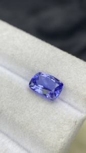 Certified Natural Tanzanite <b>Long</b> <b>Cushion</b> Cut Stone With Excellent Color And Luster Natural Zoisite 2.45 Carat Loupe Clean - Product Image 4