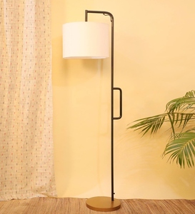 Lampe de sol club de luxe avec abat-jour en tissu blanc et base en métal, OEM ODM, faible MOQ, prix d'usine, vente en gros, approvisionnement en vrac - Product Image 5