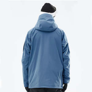 Veste d'hiver unisexe pour homme, bleu ciel, imperméable, à fermeture éclair, avec capuche, en polaire isolante, logo personnalisé, randonnée en plein air, ski - Product Image 2