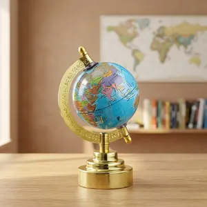 Globe terrestre doré avec support métallique, globe décoratif de luxe pour la maison, le bureau, la table d'étude, les enfants, les étudiants et comme cadeau - Product Image 5