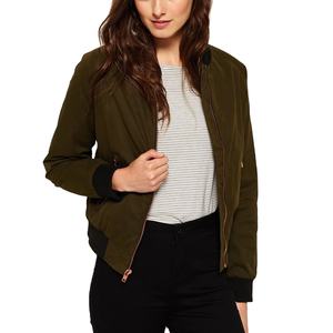 Veste bomber légère jaune tendance pour femmes, fermeture éclair, tissu respirant et chaud, veste bomber pour femmes, service OEM - Product Image 1