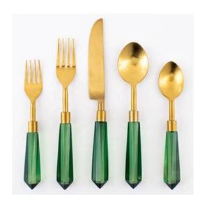 Ensemble de couverts traditionnels en acier inoxydable, finition multicolore, polissage miroir, couverts de table, utilisation à l'hôtel, articles de cuisine à domicile - Product Image 5