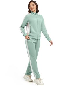 Chándal Deportivo Personalizado de Alta Calidad para Mujer, con Cierre, Rayas, Resistente al Viento y Transpirable, OEM - Product Image 3