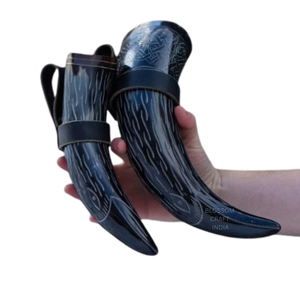 Cuerno Vikingo Premium Hecho a Mano, Cuerno Natural de Buey con Superficie Pulida para Festivales, Cosplay, Bodas, Banquetes, Decoración, Regalo - Product Image 4