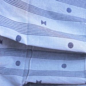 Factory Premium 100% Organic Handloom Woven Jamdani Cotton <b>Fabric</b> Breathable 150GSM Medium <b>Weight</b> Quick Dry Eco-Friendly - Product Image 2