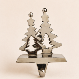 Heavy-Duty Zinc Alloy Christmas Tree <b>Stocking</b> Hook Decorative Polished Silver Mantel Hanger For Home Holiday Season Best Price - Product Image 5