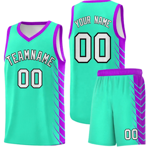 Uniforme de Baloncesto Transpirable con Tejido de Malla Personalizado, Servicio OEM para Equipos con Logotipo y Números, Conjunto de Camiseta y Pantalones Cortos - Product Image 6