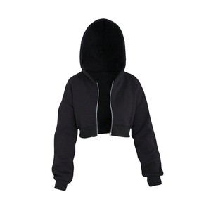 Low MOQ Women's Athletic <b>Crop</b> Hoodie Moisture Wicking Design for Fitness Brands OEM Supply - Product Image 2