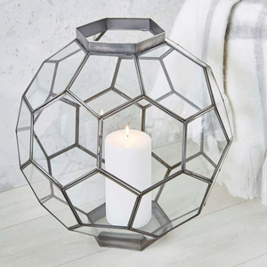 Farol Geométrico Grande Tipo Globo, Venta al Por Mayor, MOQ, Portavelas de Metal para Decoración del Hogar, Hotel, Jardín, Restaurante - Product Image 1