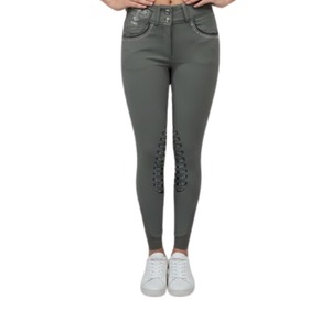 Pantalones de equitación de lujo para mujer, de asiento completo, transpirables, ajustados, con agarre de silicona antideslizante, para un rendimiento ecuestre superior. - Product Image 4