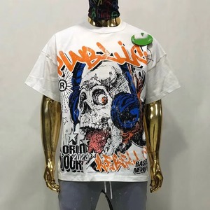 Camiseta Corta Transpirable de Alta Calidad para Hombre, 100% Algodón, Cuello Redondo, Estilo Urbano, Ecológica, de Secado Rápido, Antiarrugas, con Estampado - Product Image 2