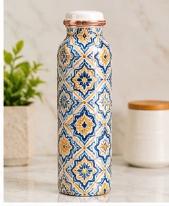 Botella de Agua de Metal Color Cobre Mountain Lake con Tapa de Cobre, Portátil, para Viajes y Actividades al Aire Libre - Product Image 3