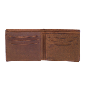 Cartera Bifold de Cuero Genuino Vintage Hunter Oil Pullup para Hombre con Función RFID, Suministro Directo de Fábrica, Regalo de Cumpleaños, Proveedor Indio - Product Image 2