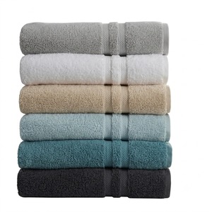 100% Cotton Bath <b>Towels</b> High Water Absorption Soft Terry <b>Towel</b> With Dobby Border Colorful Assorted Bathroom <b>Towel</b> <b>Set</b> For Home - Product Image 4