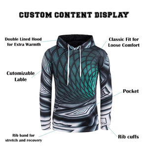 Sweat à capuche d'hiver pour hommes, vêtements de sport, design personnalisé, logo, écologique, respirant, séchage rapide, tissu polyester, OEM ODM, vente en gros - Product Image 3