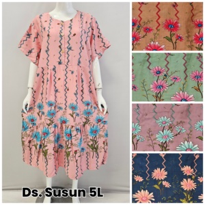 Robe de détente superposée en rayonne pour femme grande taille, à manches courtes, col rond, fermeture boutonnée, imprimé batik, tailles 3XL/4XL, style sexy - Product Image 3
