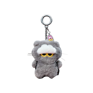 Line Friends Zoa Mini Flush Key <b>Ring</b> G-Dragon Zoa Keychain K-<b>POP</b> Zo&Friends Zoa Plush Keyring Grey - Product Image 3