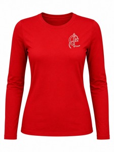 T-shirt à manches longues pour femme, vêtements personnalisés, coton premium, col rond, manches longues, mode décontractée, streetwear, coupe décontractée, marque privée - Product Image 1