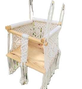 macrame gift hammock for baby boho dekor HANDMADE NATURAL Baby <b>Swing</b> Set Style Color baby bedside sleeper - Product Image 1