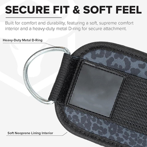 Trending Adjustable <b>Ankle</b> <b>Support</b> Brace with Leopard Print Nylon Strap and Metal D-Ring Closure for Universal Protection - Product Image 2