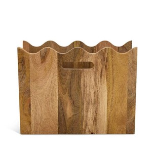ชั้นวางนิตยสารไม้มะม่วงทำมือพร้อมลวดลายแกะสลัก |   ขายส่ง - Product Image 4