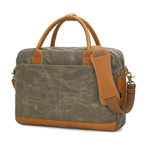 Sac à bandoulière unisexe en cuir de vachette grande capacité, sacoche d'affaires vintage en cuir véritable avec compartiment amovible pour ordinateur portable, motif géométrique - Product Image 1