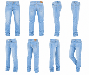 Jeans en denim premium pour homme, coupe slim, extensible, respirant, léger, taille mi-haute, style vintage, streetwear, décontracté, été, automne, hiver - Product Image 6