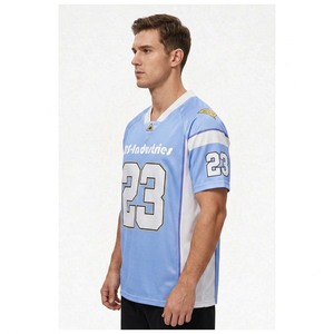OEM Custom Logo Unisex American Football Jersey Y2K Streetwear Korte Mouw Geprint Polyester Private Label Fabrikant - Product Image 4