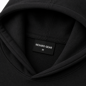 Unisex Black Hooded Sweatshirt and Jogger Pants Tracksuit 100% Cotton Winter Digital Printing OEM ODM Private Labeling Services - Product Image 5