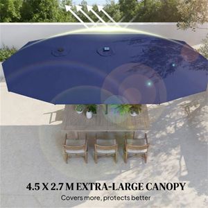Sombrilla de Jardín Solar Azul Marino para Terraza y Protección Solar, Duradera, con Protección UV, Resistente a la Intemperie - Product Image 3