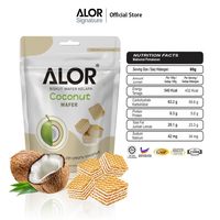 ALOR HALAL Biscuits gaufrettes crémeux au sucre de coco, emballés individuellement, sachet de fruits lyophilisés croustillants, faibles en glucides et en sel