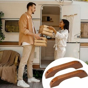 Teak Wood Curved Ergonomic Cabinet Handles Wholesale | Moradabad - Product Image 6