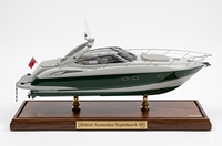 Modèle de bateau peint à la main en bois de cèdre de 30 pouces, sur mesure, Sunseeker Superhawk 48 (série Superhawk), fabrication britannique