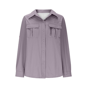 Camisas de Pesca de Último Diseño en Color Sólido y Talla Regular para Mujer, Camisas de Pesca de Corte Holgado para Mujer, Personalizadas - Product Image 3