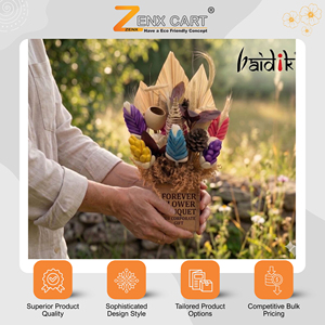 Bouquet de fleurs séchées fait main de qualité supérieure – Décoration intérieure et arrangement cadeau durables à prix minimal auprès d'un vendeur indien - Product Image 3