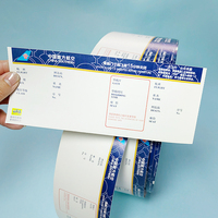 Impression couleur personnalisée sur un côté Billets de sécurité Tirages au sort Numérotation par code QR Impression de billets Carte d'embarquement Billets