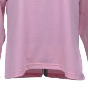 Camiseta de Manga Larga Rosa y Verde para Mujer, Camisa Informal con Ribete en Contraste, Diseño Gráfico, Ropa de Moda, Cómoda para Uso Diario - Product Image 4