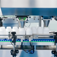 Machine automatique de remplissage, de bouchage et de scellage de bouteilles en plastique de petit volume CE RoHS