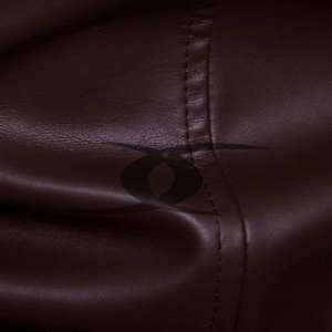 Blouson d'hiver pour homme en cuir d'agneau véritable OEM, imperméable, respirant, col montant, marron classique, coupe ajustée, style motard - Product Image 4