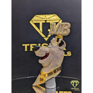 Pendentif en moissanite en forme de cœur, 3 pouces, micro-incrustation, argent sterling 925, certifié GIA, bijoux hip-hop glacés, cadeau pour homme et femme, Trisha - Product Image 1