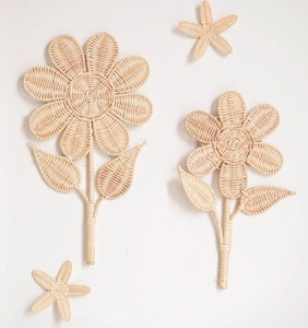 Cute Flower Rattan <b>Wall</b> <b>Hanging</b> For Kids Room Nursery Decor Classroom Playroom Handmade <b>Boho</b> Floral Interior <b>Wall</b> Accent - Product Image 5