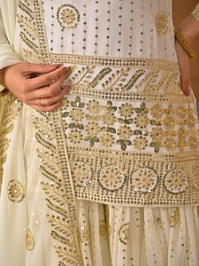 New Designer Party Wear Look <b>Kurta</b> Sharara & Dupatta Set – Latest Elegant Ethnic Outfit for <b>Women</b> Wedding and Festive Wear - Product Image 5