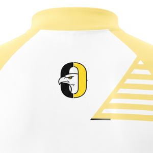 Ensemble de maillot et short de cyclisme personnalisé jaune clair et blanc, manches courtes, fermeture éclair intégrale, séchage rapide, rembourré, uniforme de vélo, équipe de course, sports - Product Image 4